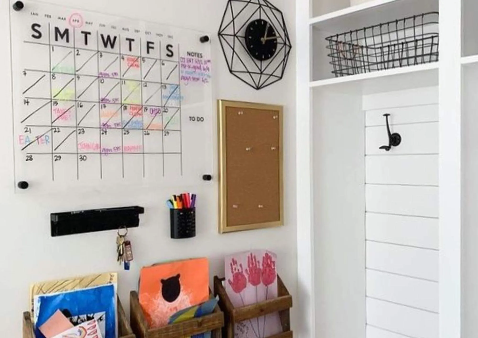 family calendar on the wall