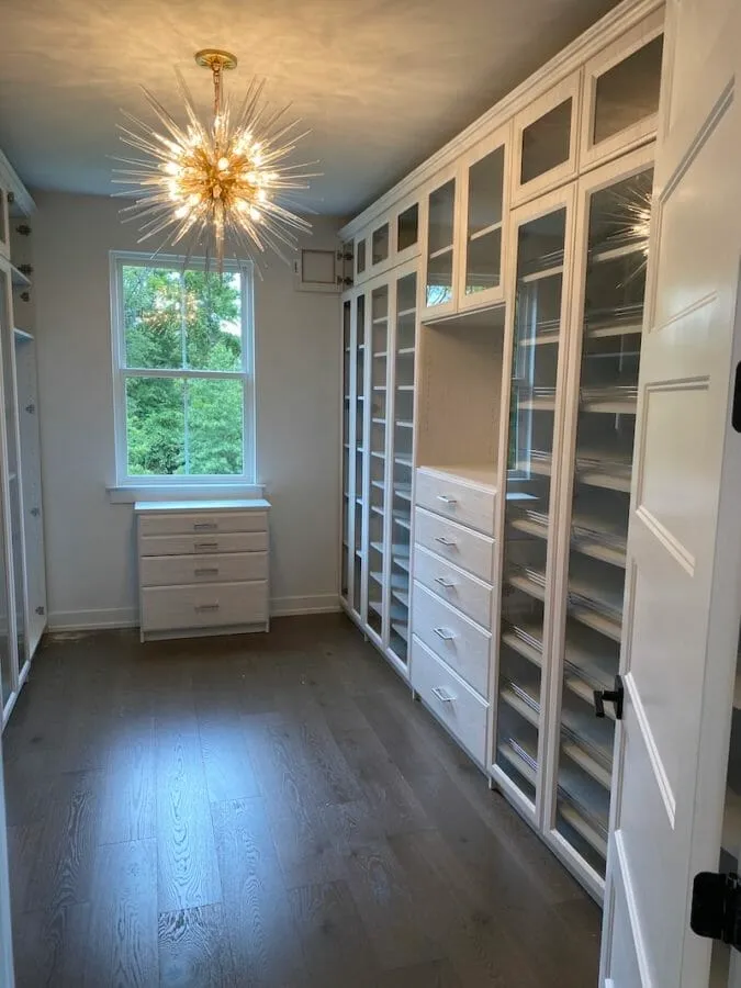 Walk in closet white